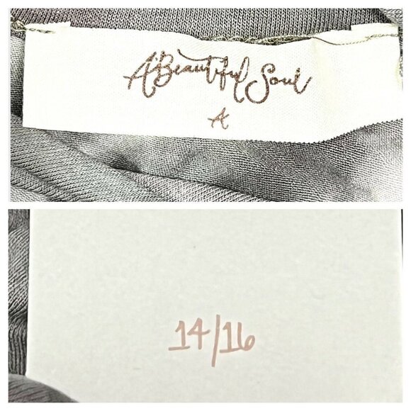 A Beautiful Soul Tie Dye Tunic Dress Dusty Olive Stretch‎ Knit V-Neck L/S NWT - Picture 6 of 12